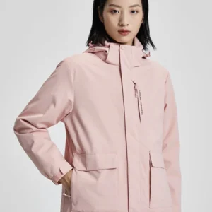 Three-in-one down jacket, men's waterproof, windproof and warm travel jacket, women's large pocket workwear, custom logo