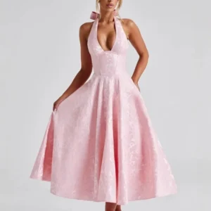 Vacation jacquard corset, vacation style fashion dress Y2K long dress