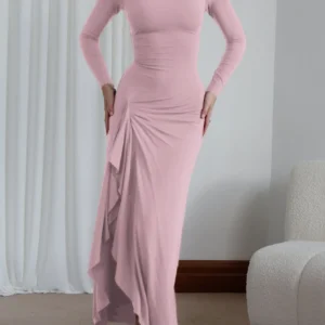 Y2K Hot Girl Style Short-sleeved Long Dress Women's clothing 2025 Autumn/Winter Amazon Independent Store